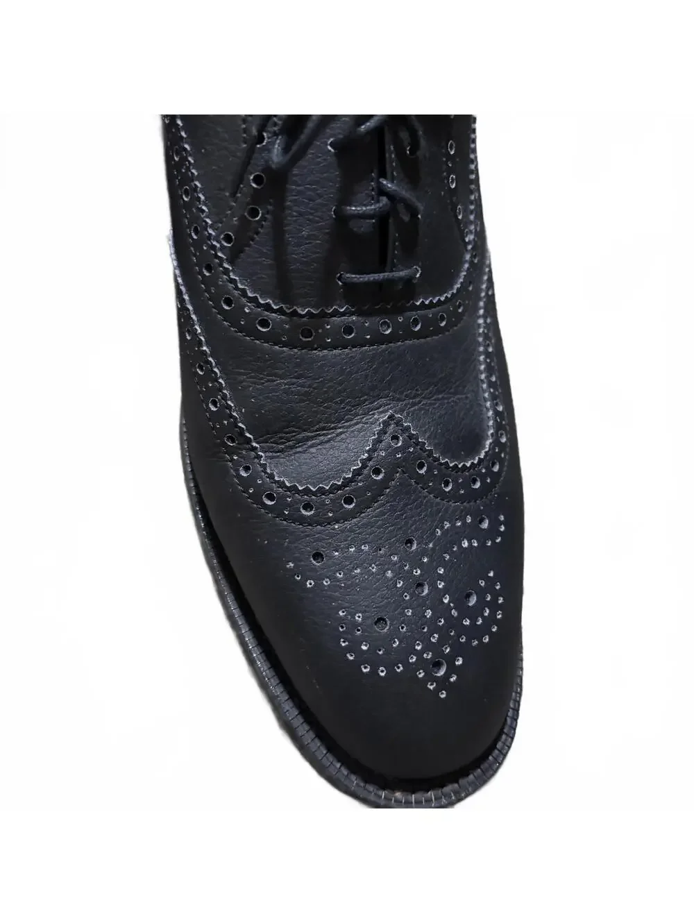 Vegetarian Shoes Men 11 US Black Brogue Wingtip Oxfords Made in England Vegan